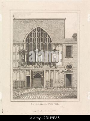 Guildhall Chapel, unbekannter Künstler, nach unbekannter Künstler, 1800, Gravur Stockfoto