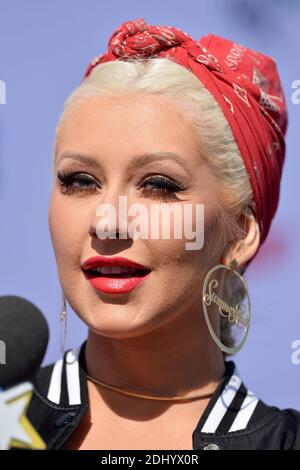 Christina Aguilera kommt am 21. April 2016 in West Hollywood, Los Anegeles, CA, USA, zum "The Voice" Karaoke für Charity Event im Hyde Sunset: Kitchen + Cocktails an. Foto von Lionel Hahn/ABACAPRESS.COM Stockfoto