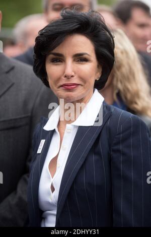 EU-Abgeordnete und Bürgermeister Rachida Dati aus dem 7. Arrondissement von Paris am 23. April 2016 vor dem Rennen des FIA Formula E Paris ePrix in Paris am Start. Foto von Laurent Zabulon/ABACAPRESS.COM Stockfoto