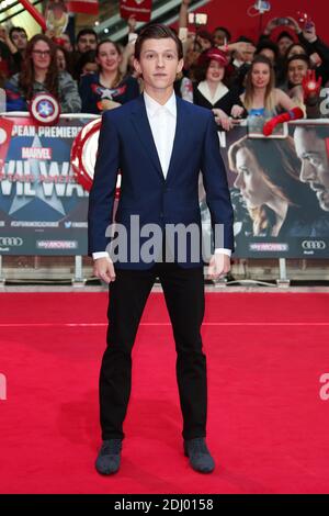 Tom Holland kommt zum Captain America: Civil war Europäische Premiere im Vue Westfield, London, Großbritannien, Dienstag, 26. April 2016. Foto von Bakounine/ABACAPRESS.COM Stockfoto