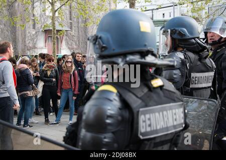 Beruf de la salle de la cité dite salle du peuple par environon 200 Gegensätze à la loi travail a Rennes, France le 2 Mai 2016. Foto von Vincent Feurat/ABACAPRESS.COM Stockfoto