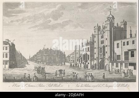 Ein Blick auf St. James's Palace Pall Mall, Thomas Bowles, Ca. 1712–gestorben 1753, Brite, nach Thomas Bowles, ca. 1712–gestorben 1753, Brite, 1771, Engraving Stockfoto