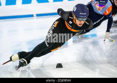 HEERENVEEN, NIEDERLANDE - DEZEMBER 12: Jens van t Wout während der DAIKIN National Distance Championship Shorttrack in Thialf am 12. dezember 2020 in H Stockfoto