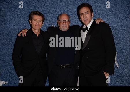 Exklusiv - Willem Dafoe, Paul Schrader und Nicolas Cage bei der Weltpremiere von Dog Eat Dog im Rahmen der Sektion "Quinzaine des Realizateurs" des 69. Filmfestivals von Cannes am 20. Mai 2016 in Cannes, Frankreich. Foto von Julien Reynaud/APS-Medias/ABACAPRESS.COM Stockfoto