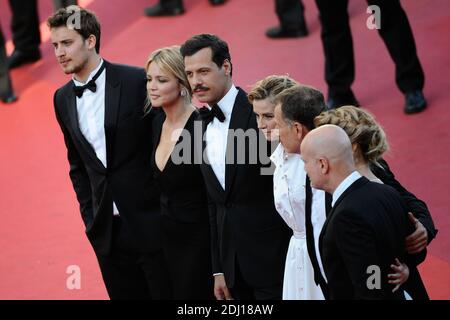 Die Schauspieler Alice Isaaz, Laurent Lafitte, Virginie Efira, Christian Berkel, Anne Consigny, Charles Berling und Jonas Bloquet nahmen am 21. Mai 2016 an der Elle-Vorführung im Palais des Festivals in Cannes, Frankreich, im Rahmen der 69. Filmfestspiele von Cannes Teil. Foto von Aurore Marechal/ABACAPRESS.COM Stockfoto