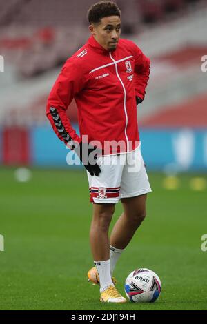 MIDDLESBROUGH, ENGLAND. 12. DEZEMBER Marcus Tavernier von Middlesbrough während des Sky Bet Championship Spiels zwischen Middlesbrough und Millwall im Riverside Stadium, Middlesbrough am Samstag, 12. Dezember 2020. (Kredit: Mark Fletcher, Mi News) Kredit: MI Nachrichten & Sport /Alamy Live Nachrichten Stockfoto