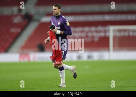 MIDDLESBROUGH, ENGLAND. 12. DEZEMBER Marcus Bettinelli von Middlesbrough während des Sky Bet Championship Spiels zwischen Middlesbrough und Millwall im Riverside Stadium, Middlesbrough am Samstag, 12. Dezember 2020. (Kredit: Mark Fletcher, Mi News) Kredit: MI Nachrichten & Sport /Alamy Live Nachrichten Stockfoto