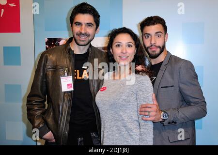 Ludovic Baude, Shemss Audat et Marwan Berreni assistent a la 11eme Ceremonie du Prix Ambassadeur de l'Association ELA a la Cite des Sciences et de l'Industrie a Paris, France le 01 Juin 2016. Foto von Aurore Marechal/ABACAPRESS.COM Stockfoto