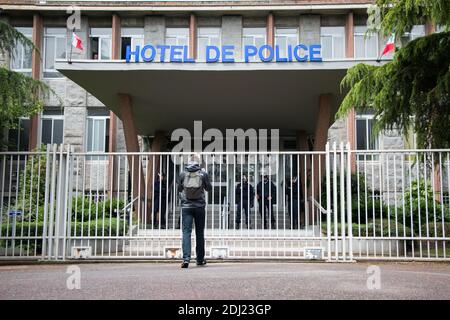 CE mardi 14 juin à Rennes, plus de 2500 personnes ont manifest contre le projet de réforme du Code du travail. Pas de dégradations, pas de violences, pas d'affrontements avec les forces de l'ordre, la Manifestation s'est déroulée et s'est dispergée dans le calme France, Rennes (35), le 14/06/2016. Foto von Vincent Feuray/ABACAPRESS;COM Stockfoto