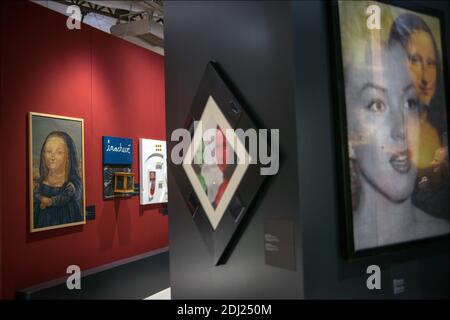 500. Jahrestag der Ankunft von Leonardo da Vinci im Château du Clos Luce, Feier mit einer Ausstellung in Amboise, Frankreich, am 17. Juni 2016. Nach der Einladung von François ist siedelt sich Leonardo da Vinci im Herbst 1516 in Amboise an. Im Alter von 64 Jahren überquerte er die Alpen mit zwei Jüngern, Francesco Melzi und seinem treuen Diener Batista de Vilanis. Dort lebte und arbeitete er bis zu seinem Tod, am 2. Mai 1519 im Zimmer seines Clos Luce. Diese Ausstellung soll das fünfhundertjährige Jubiläum (1516-2016) an eine entscheidende Episode in Leonardo da Vincis Leben erinnern und hervorheben: Die savante Kunst Stockfoto