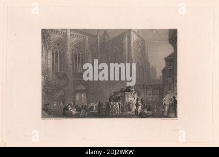 St. Julian's, Tours, William Radclyffe, 1780–1855, britisch, nach Joseph Mallord William Turner, 1775–1851, britisch, 1833, Linienstich, Erstveröffentlichung Stockfoto