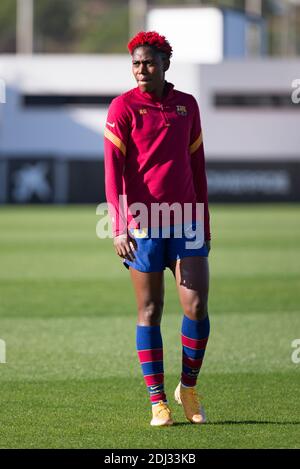 Valencia, Spanien. Dezember 2020. Asisat Oshoala aus Barcelona beim spanischen Fußballspiel La Liga Femenina zwischen FC Valencia und FC Barcelona im Antonio Puchades Stadion (Endstand: FC Valencia 0:7 FC Barcelona). Kredit: SOPA Images Limited/Alamy Live Nachrichten Stockfoto