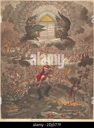 The Apotheosis of Hoche, James Gillray, 1757–1815, britisch, 1798, Radierung, handfarbig, Blatt: 19 1/8 x 14 (48.6 x 37,8 cm Stockfoto