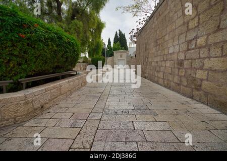 jerusalem, israel. 04-12-2020. Eine Straße im jüdischen Viertel Stockfoto