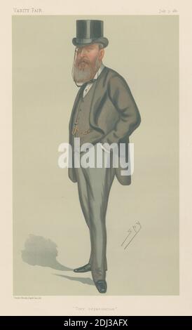 Politiker - Vanity Fair - 'Tory Organisation'. Herr John Eldon Gorst. 31. Juli 1880, Leslie Matthew 'Spy' ward, 1851–1922, britisch, 1880, Chromolithographie Stockfoto