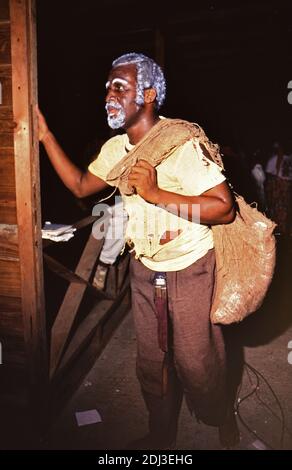 1990er Trinidad und Tobago - EIN Performer im Tobago Heritage Festival Mitte bis Ende der 1990er Jahre Stockfoto