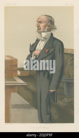 Premierminister - Vanity Fair. 'Der Volkslaus'. Die Rt. William Ewart Gladstone. 1. Juli 1879, Leslie Matthew 'Spy' ward, 1851–1922, britisch, 1879, Chromolithographie Stockfoto