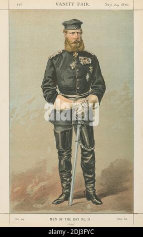 Vanity Fair: Königshaus; 'Fritz', William Frederick, der Kronprinz von Preußen, 24. September 1870, unbekannter Künstler, 19. Jahrhundert, 1870, Chromolithographie Stockfoto