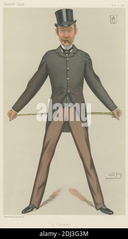 Vanity Fair: Sport, Sonstiges: Sport Riders; 'A Cunarder', Sir Bache Edward Cunard, 5. Februar 1881, Leslie Matthew 'Spy' ward, 1851–1922, British, 1881, Chromolithograph Stockfoto