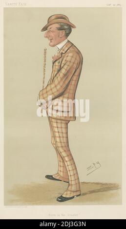 Vanity Fair: Sport, Sonstiges: Sport Riders; 'Born in the Scarlet', Mr. Henry Reginald Corbet, von Adderley Hall, 20. Oktober 1883, Leslie Matthew 'Spy' ward, 1851–1922, British, 1883, Chromolithograph Stockfoto