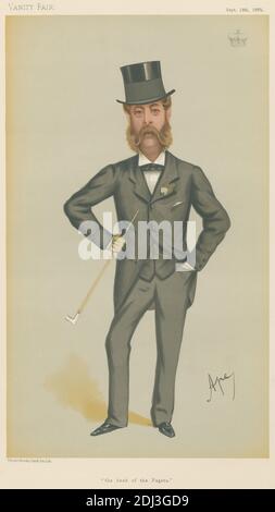 Vanity Fair: Turf Devotees; "das Haupt der Pagets", der Marquis von Anglesey, 18. September 1880, Carlo Pellegrini, 1839–1889, Italienisch, 1880, chromolithograph Stockfoto