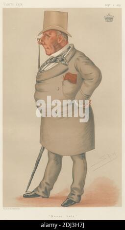 Vanity Fair: Turf Devotees; "Never Bets", Viscount Falmouth, September 1, 1877, Leslie Matthew 'Spy' ward, 1851–1922, British, 1877, chromolithograph Stockfoto