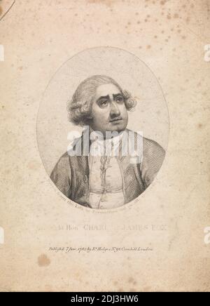Der rechte Hon. Charles James Fox, unbekannter Künstler, achtzehnten Jahrhundert, nach unbekannten Künstler, 1785 Stockfoto