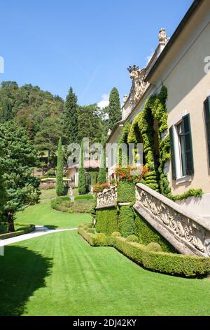 Haupthaus der Villa Balbianello am Lago di como Stockfoto