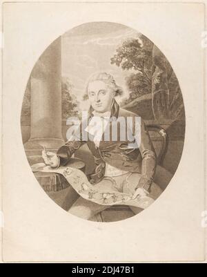 Henry Bunbury, Esq., Thomas Ryder, 1746–1810, irisch, nach Sir Thomas Lawrence, 1769–1830, britisch, 1789, Stippelstich Stockfoto