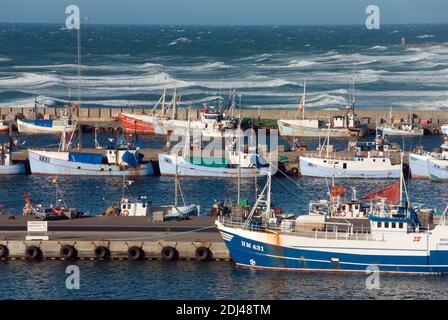 Daenemark, Jütland, Hanstholm, Hafen Stockfoto