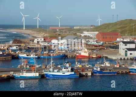 Daenemark, Jütland, Hanstholm, Hafen Stockfoto