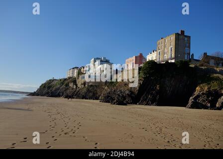 Pembrokeshire 06. Dezember 2020 die Küstenstadt Tenby which Ist Teil der atemberaubenden Pembrokeshire Küste ein beliebtes Ziel Für Touristen ein Stockfoto