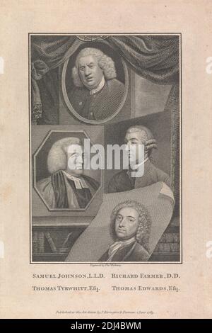 Johnson and other Portraits, Thomas Holloway, 1748–1827, britisch, after unknown artist, undated, Gravur, Blatt: 17 x 12in. (43.2 x 30,5 cm Stockfoto