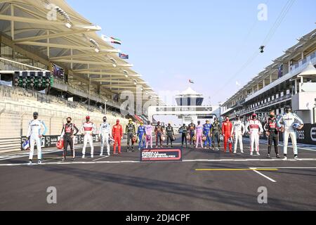 Abu Dhabi, Vereinigte Arabische Emirate. Dezember 2020. Fahrer Saisonende während der Formel 1 Etihad Airways Abu Dhabi Grand Prix 2020, vom 11. Bis 13. Dezember 2020 auf dem Yas Marina Circuit, in Abu Dhabi - Photo Pool F1/DPPI/LM Credit: Paola Benini/Alamy Live News Stockfoto