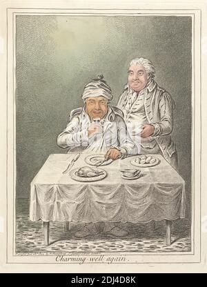 Charming Well Again, James Gillray, 1757–1815, britisch, nach Rev. John Sneyd, aktiv 1804, 1804, Etching Stockfoto