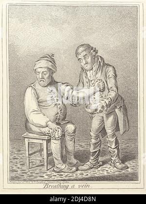 Atmung einer Vene, James Gillray, 1757–1815, britisch, nach Rev. John Sneyd, aktiv 1804, 1804, Ätzung Stockfoto