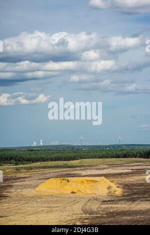 Das Tagebau Welzow-Süd in der Lausitz, Deutschland 2020. Stockfoto