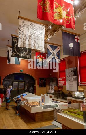 Allgemeine Ansicht der Anzeigen im National Civil war Center, Newark Museum, Newark-on-Trent, Notts, Großbritannien. Stockfoto