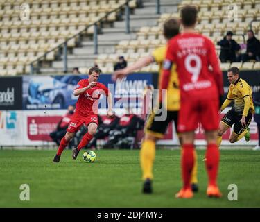 Casa Arena Horsens, Horsens, Dänemark. Dezember 2020. Jesper Juelsgaard von Aarhus GF während AC Horsens gegen Aarhus GF in Casa Arena Horsens, Horsens, Dänemark. Kim Price/CSM/Alamy Live News Stockfoto