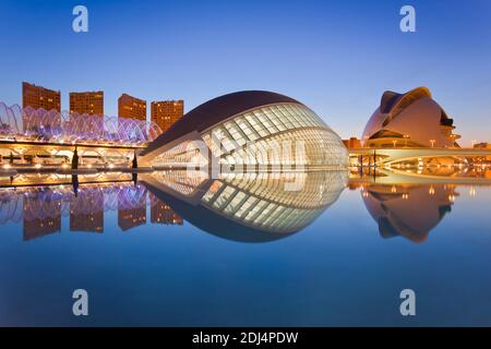 Das Museum der Stadt der Künste und Wissenschaft von Valencia. Stockfoto