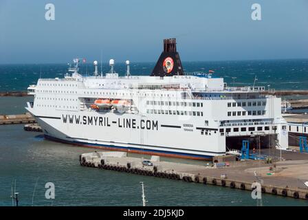 Daenemark, Jütland, Hanstholm, Hafen, Faehre, Norroena, Smyril-Line, Stockfoto