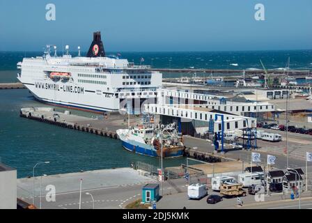 Daenemark, Jütland, Hanstholm, Hafen, Faehre, Norroena, Smyril-Line, Stockfoto