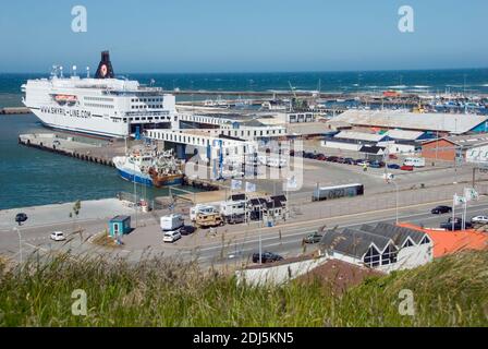 Daenemark, Jütland, Hanstholm, Hafen, Faehre, Norroena, Smyril-Line, Stockfoto