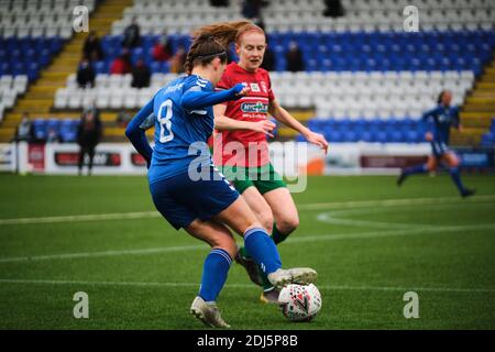 Molly Sharpe (#8 Durham) in Aktion während des FA Women's Championship Matches zwischen Coventry United und Durham in der Butts Park Arena in Coventry. Ashleigh Davies / SPP Stockfoto