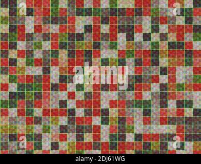 Abstrakte Werbung, horizontale vertikale mehrfarbige Quadrate Hintergrund, glänzend, geometrische horizontale dekorative dynamische Hintergrund Stockfoto