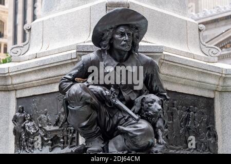 Denkmal für Paul de Chomedey, Sieur de Maisonneuve, Montreal, Kanada Stockfoto