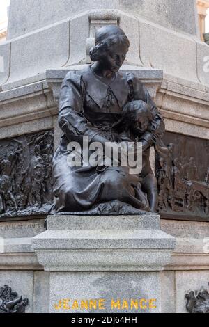 Denkmal für Paul de Chomedey, Sieur de Maisonneuve, Montreal, Kanada Stockfoto