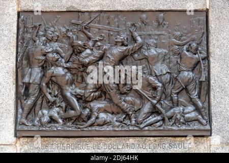 Denkmal für Paul de Chomedey, Sieur de Maisonneuve, Montreal, Kanada Stockfoto