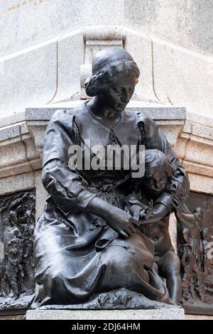 Denkmal für Paul de Chomedey, Sieur de Maisonneuve, Montreal, Kanada Stockfoto