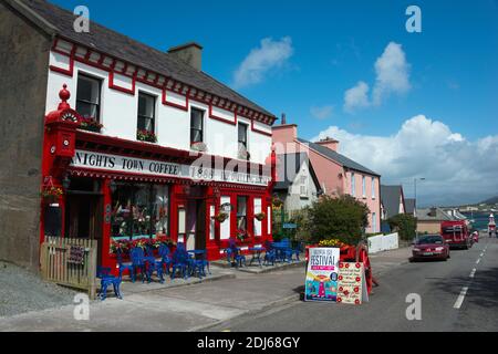 Das Wohnhaus, Knightstown, Valentia Island, die Skellig Ring, Irland, Grossbritannien Stockfoto